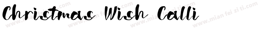 Christmas Wish Calli字体转换